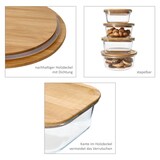 thumbnail of Ritzenhoff 8x Esperanza Vorratsdose rund quadratisch groß klein Glas Holzdeckel