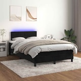thumbnail of vidaXL Boxspringbett mit Matratze & LED Schwarz 120x190 cm Samt