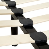 thumbnail of tectake  Cama de casal com cabeceira e pé em aço e estrado de ripas de madeira 200 x 180 cm Preto