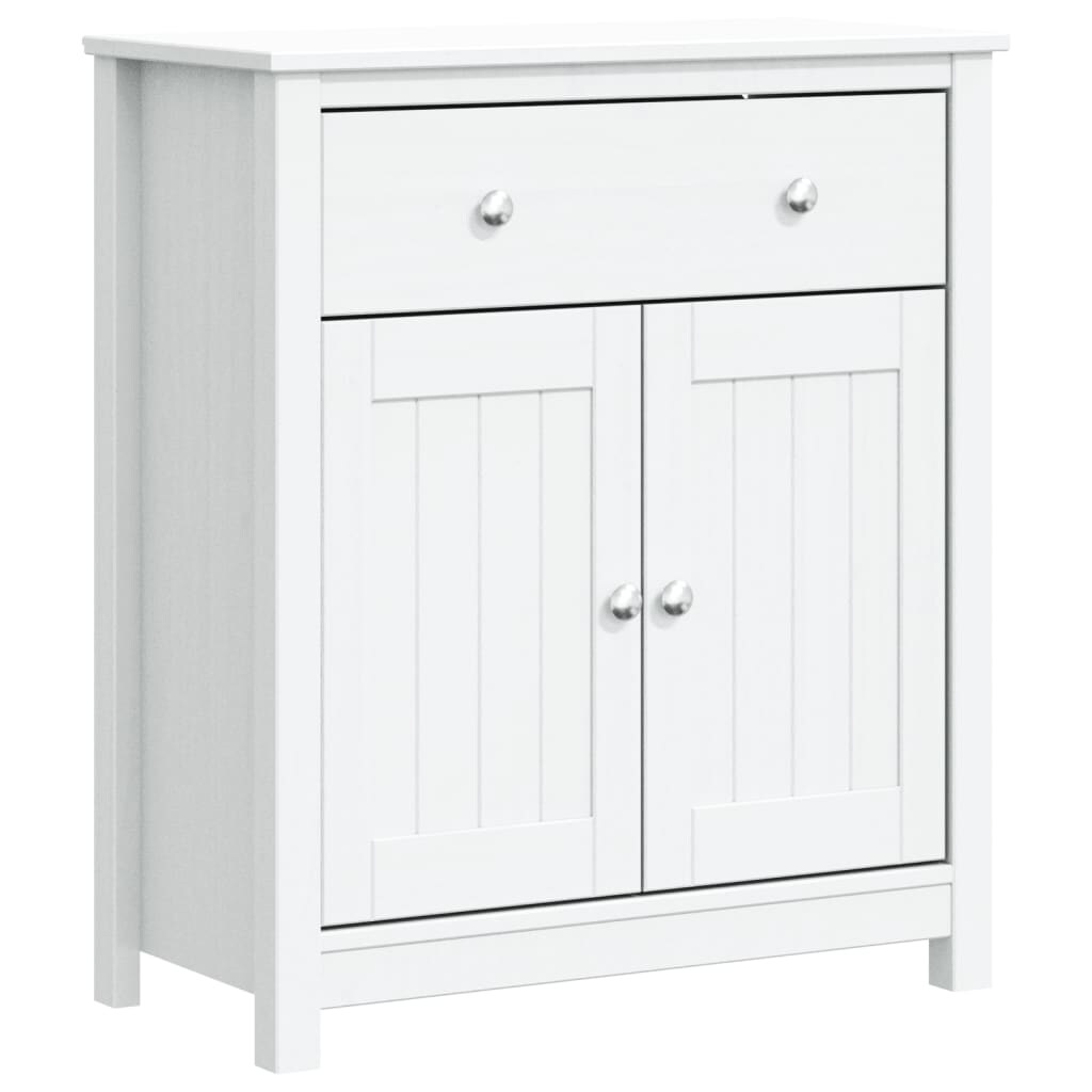 vidaXL Badschrank BERG Weiß 69,5x34x80 cm Massivholz Kiefer
