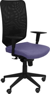 thumbnail of Ossa Negra Silla  y  Respaldo de malla en color negro y asiento tapizado en tejido BALI color azul claro