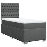thumbnail of vidaXL Boxspringbett mit Matratze Dunkelgrau 80x200 cm Stoff
