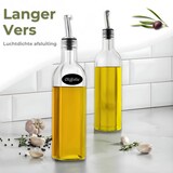 thumbnail of Five Stars® Olieflessen - 4 Delige Set - 500ML - Met RVS Schenktuit, Trechter, Stickers & Stift - Olie- en Azijnstel