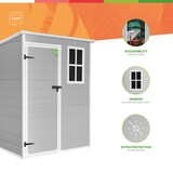thumbnail of Wasabi - Cobertizo de Jardín en Resina Unit 1.4 con ventana - Incluye el suelo - Techo plano - Gris Blanco - Caseta exterior