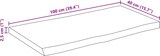 thumbnail of vidaXL Tischplatte mit Baumkante 100x40x2,5 cm Massivholz Mango