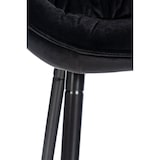 thumbnail of Décoshop26 - Tabouret de bar chaise haute x1 assise effet capitonnée en velours noir et métal noir 10_0004891