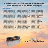 thumbnail of Kompatibel HP CE285A, 85A BK Schwarz Black Toner Patrone für 2.100 Seiten von Gigao