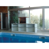 thumbnail of Module ARTICIMENTOS MAXI - Module en béton peint en blanc, plans de travail en pierre naturelle - 86x55x82cm