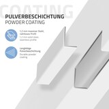 thumbnail of ML-Design 4er Set Tischbeine 42 cm Weiß glänzend, Stahl pulverbeschichtet, I-Form 8×8 cm, höhenverstellbar, Möbelbeine für Couchtisch TV-Möbel