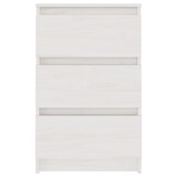 thumbnail of Table de chevet Blanc 40x29,5x64 cm Bois de pin solide