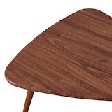 thumbnail of Dreieckiger Couchtisch aus MDF dunkles Holz