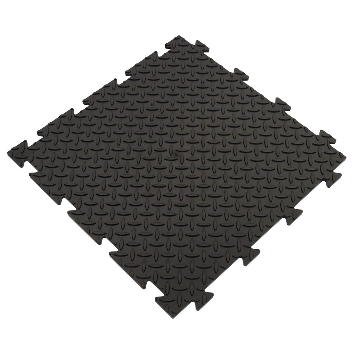 Dalle de sol PVC Clipsable 50x50 cm Sol Antidérapant - Revêtement de sol Noir Garage, Atelier Art Plast