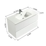 thumbnail of Alpenberger Badmöbel Set | Keramik Waschbecken mit Unterschrank | Vormontierter Waschbeckenunterschrank SoftClose | inkl Schubladen-Organizer Gäste WC