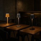 thumbnail of Lampada da Tavolo LED Touch Dimmerabile Ricaricabile USB Luce Calda in Metallo, Senza Fili cm 12x38 - Nero