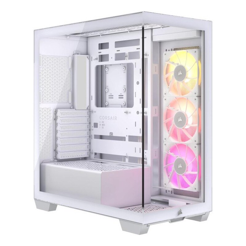 Corsair Icue Link 3500x Rgb Mid Tower Pc Case, White