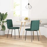 thumbnail of Esszimmerstühle VERA 2er Set Dunkelgrün Samt | Polsterstühle Küchenstuhl Wohnzimmerstühle Essstühle bequem