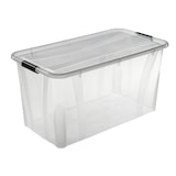 thumbnail of 5 Stück Aufbewahrungsbox transparent 80 Liter mit Deckel und Klickverschluss 719 x 385 x 372 mm