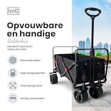 thumbnail of IvoQ Premium Bolderkar Opvouwbaar - Extra Degelijk & Hoge Kwaliteit - 120KG Draagkracht - Brede Wielen - Zwart