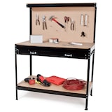 thumbnail of tectake Banco da lavoro con cassetto - 120 x 60 x 156 cm - 400855