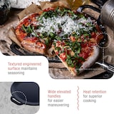 thumbnail of Victoria Plancha Cocina para Pizza Hierro Fundido Esmaltado Inducción Sartén 25cm Fuego, Barbacoa, Horno, VIC-38328, Negro