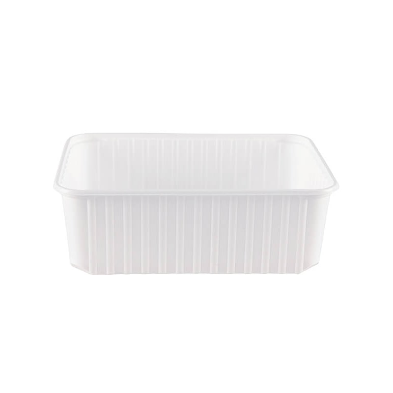 400x Verpackungsbecher PP, weiß, 180x135mm, 1000ml