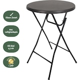 thumbnail of BRASQ Statafel Zwart Set van 6 ø80 x 110 cm - Bartafel - Vouwtafel - Inklapbaar van kunststof en metaal voor binnen en buiten