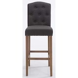 thumbnail of Conjunto de 2 bancos de bar Louise em tecido cinza escuro/antigo claro