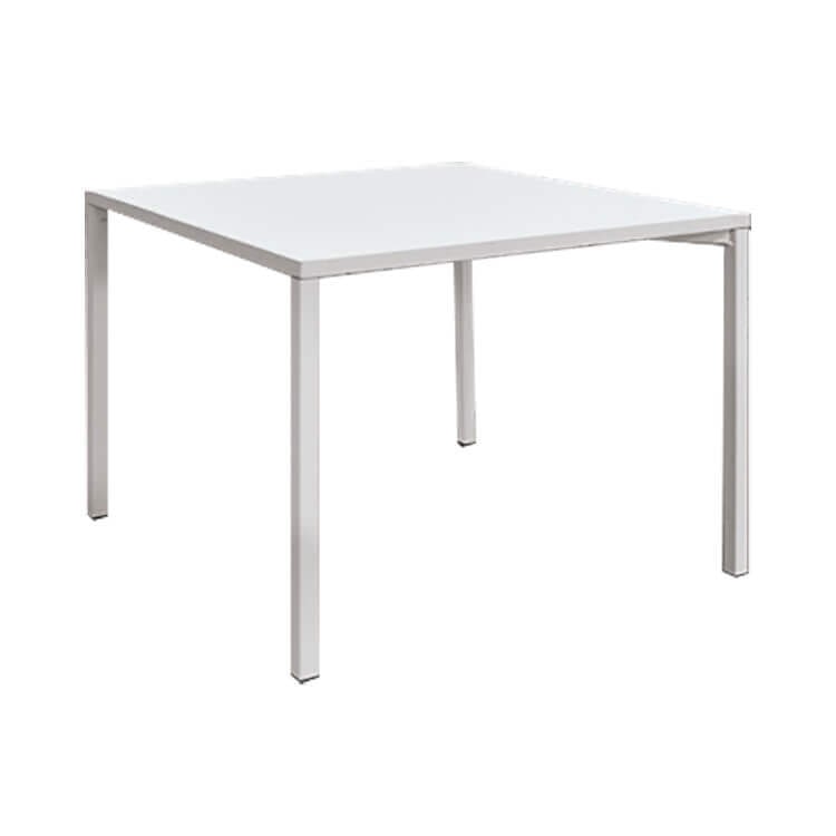 THETIS tavolo da pranzo quadrato di design moderno industrial cm 55 x 55 x 45 h colore Bianco