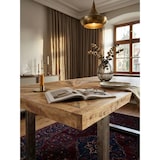 thumbnail of Rustikaler Mangoholz Esszimmertisch, Metallbeine, stabil, pflegeleicht. 200x100x76 cm | Kadima Design