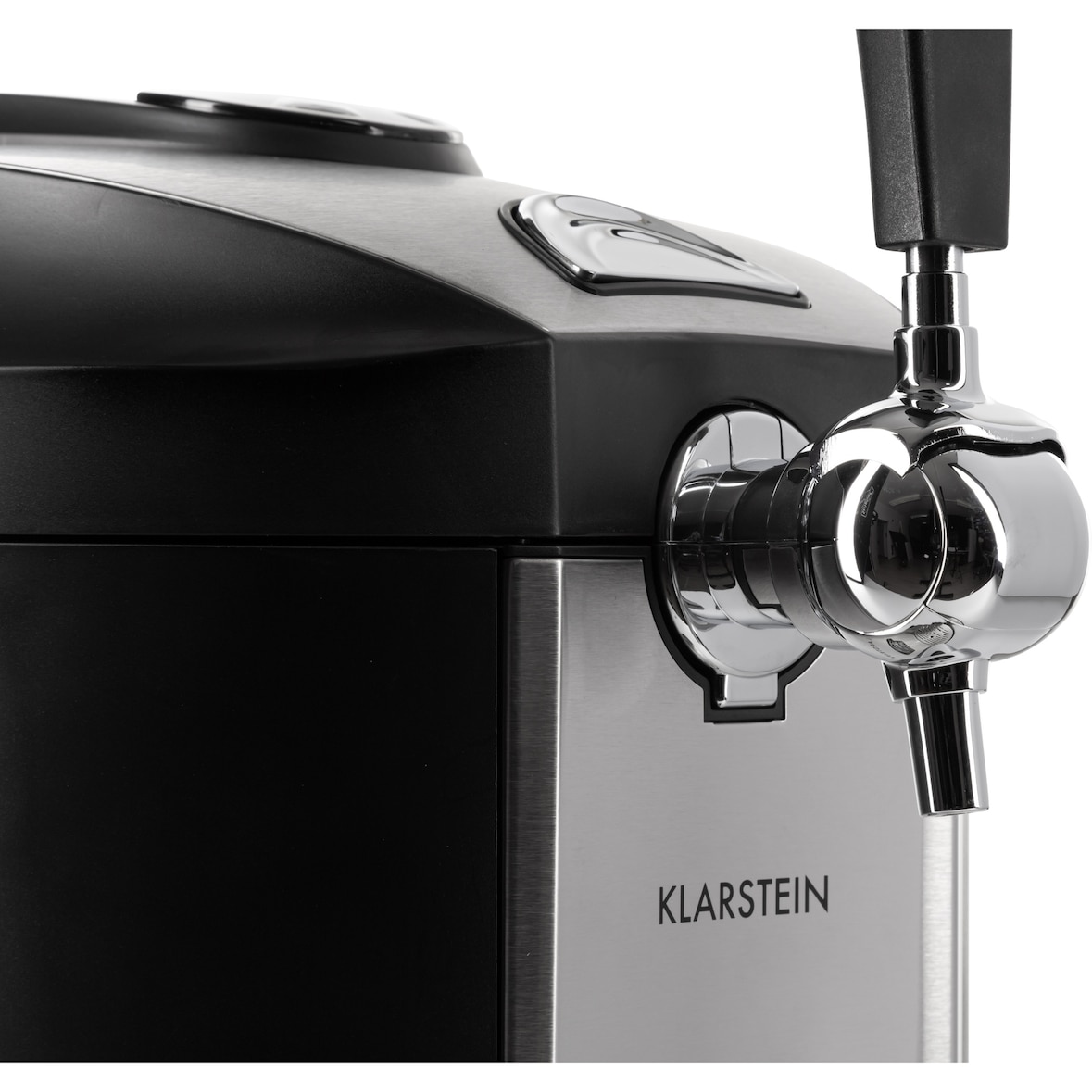 Beerkules Bierzapfanlage 5l Fässer Kompressor 120W Cooling: 4h Schwarz / Silber-Metallic