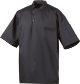 thumbnail of 211 - Kochhemd halbarm, mit Druckknöpfen : schwarz 65% Polyester 35%Baumwolle 220 g/m² XL