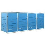 thumbnail of vidaXL Mülltonnenbox für 4 Tonnen 276,5x77,5x112,5 cm Edelstahl