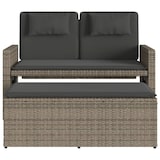 thumbnail of vidaXL Gartenbank Verstellbar mit Kissen Grau Poly Rattan