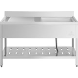thumbnail of Royal Catering - Royal Catering RCSSS-140X70-S Évier Professionnel Inox Plonge Professionnelle Sur Pied (Dimensions : 140 x 70 cm, Bac :