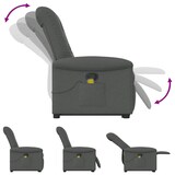thumbnail of vidaXL Massagesessel mit Aufstehhilfe Dunkelgrau Stoff