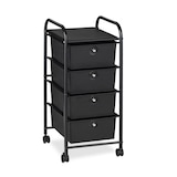 thumbnail of Relaxdays Badrollwagen, 4 Schubladen, Metall & Kunststoff, Rollcontainer Bad, Kosmetik, HBT: 74 x 33 x 39 cm, schwarz