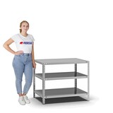 thumbnail of PROREGAL Fachbodenregal Schraubsystem | Grundregal | HxBxT 80x100x60cm | 3 Ebenen | Fachlast 200 kg | Beidseitig nutzbar | Verzinkt