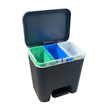 thumbnail of Cubo de basura para reciclar con hasta 3 compartimentos. Ecológico de 45 litros. Color gris antracita.