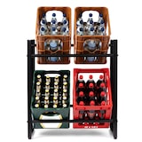 thumbnail of KARAT Flaschenkastenständer Kenji - Robustes Lagerregal für Büro, Küche, Garage oder Flur - Schwarz - 70 x 32 x 79 cm