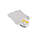 thumbnail of PROREGAL 5x Eurobox NextGen Grip mit Scharnierdeckel & gelben Verschlüssen | HxBxT 12x30x40cm | 11 Liter | Griffe offen | Glatter Boden