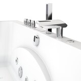 thumbnail of Whirlpool Pool Badewanne Eckwanne Wanne W81H-C-SC 180x90cm aktive Schlauch-Reinigung
