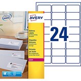 thumbnail of 960 étiquettes pour timbres blanches Laser, format 63,5 x 33,9 mm (40 feuilles / cdt)