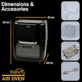 thumbnail of Starlyf Air Oven XXL, Heißluftfritteuse 1700 Watt, 12 Liter, Fritteuse mit 10 Programmen, Rotisserie Funktion, Drehspieß