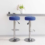 thumbnail of Barhocker KENTR höhenverstellbar 2er Set Blau Stoff | Barstühle drehbar Küchenhocker Thekenhocker für Küche Hausbar