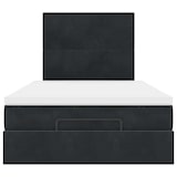 thumbnail of vidaXL Ottoman-Bett mit Matratzen & LEDs Schwarz 120x190 cm Samt