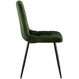 thumbnail of CLP Set van 4 eetkamerstoelen Antibes Velvet Fluweel HBT: 84x45x55 cm groen