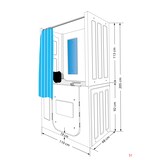 thumbnail of Seniorendusche und Sitzwanne Kombination Wanne mit Tür S08D-TH-B-L 110x68x205cm