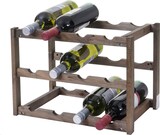 thumbnail of Weinregal für 12 Flaschen | HxBxT 30x42x26cm | Tanne | 3 Böden | 1 Stück | Flaschenregal Weinständer Weinhalter