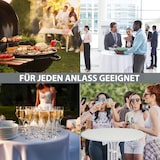 thumbnail of Stehtisch klappbar Ø 80 cm Höhe 110 cm Stahl MDF-Holz Gastrotisch Partytisch Bistrotisch in Weiß