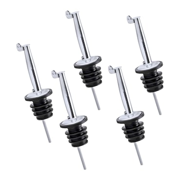 Versatore per bottiglie in acciaio inox con tappo - set da 5